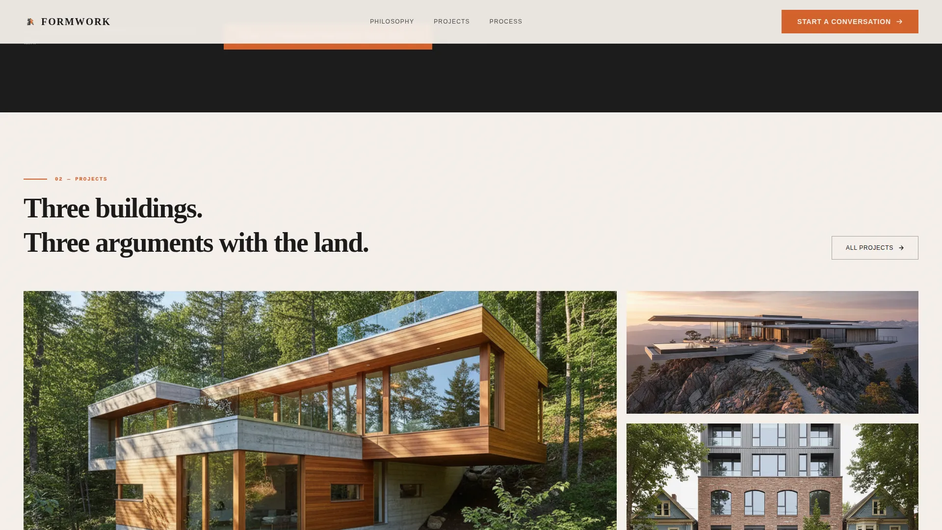 Mid-Century Modern Architecture Professional Website Template