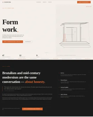 Mid-Century Modern Architecture Professional Website Template