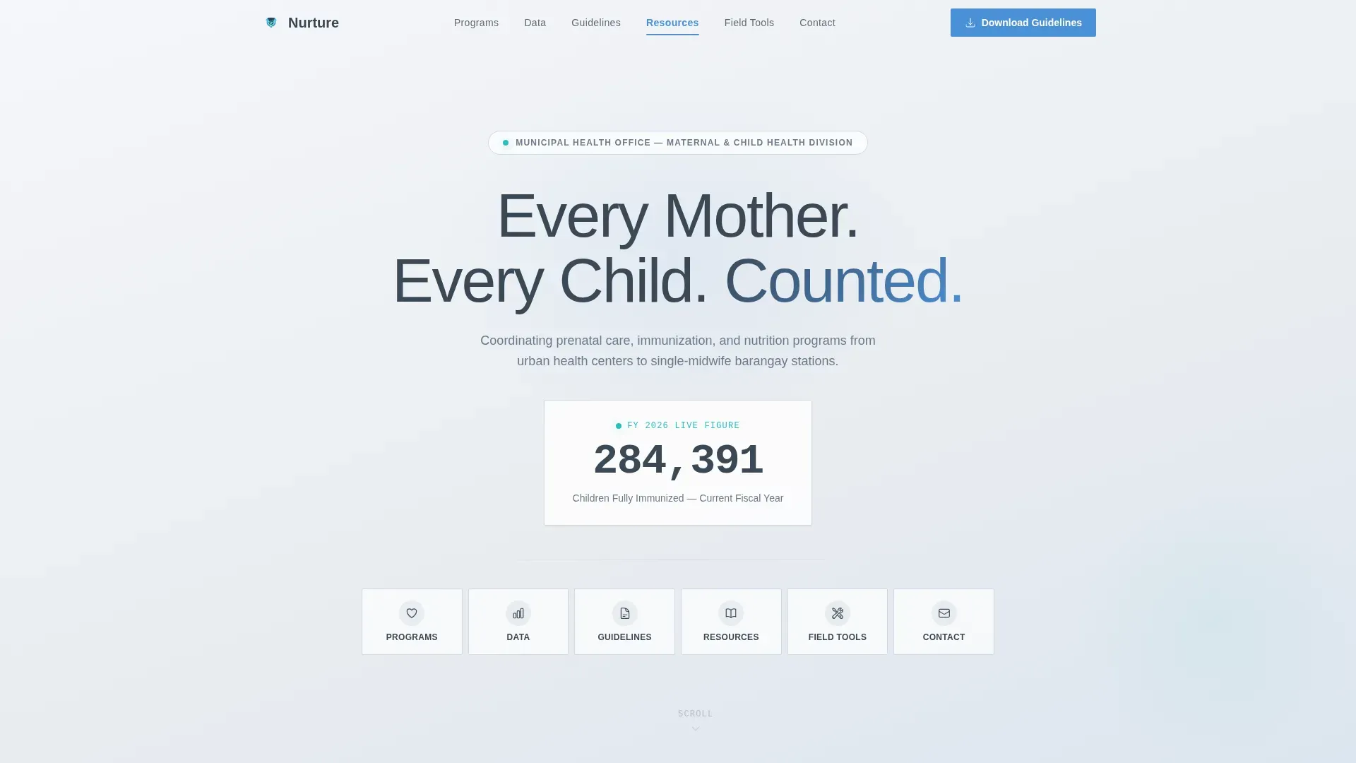 Public Health Department Specialist Professional Website Template