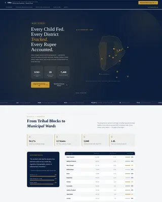 Mid-Day Meal Program Landing Page Template