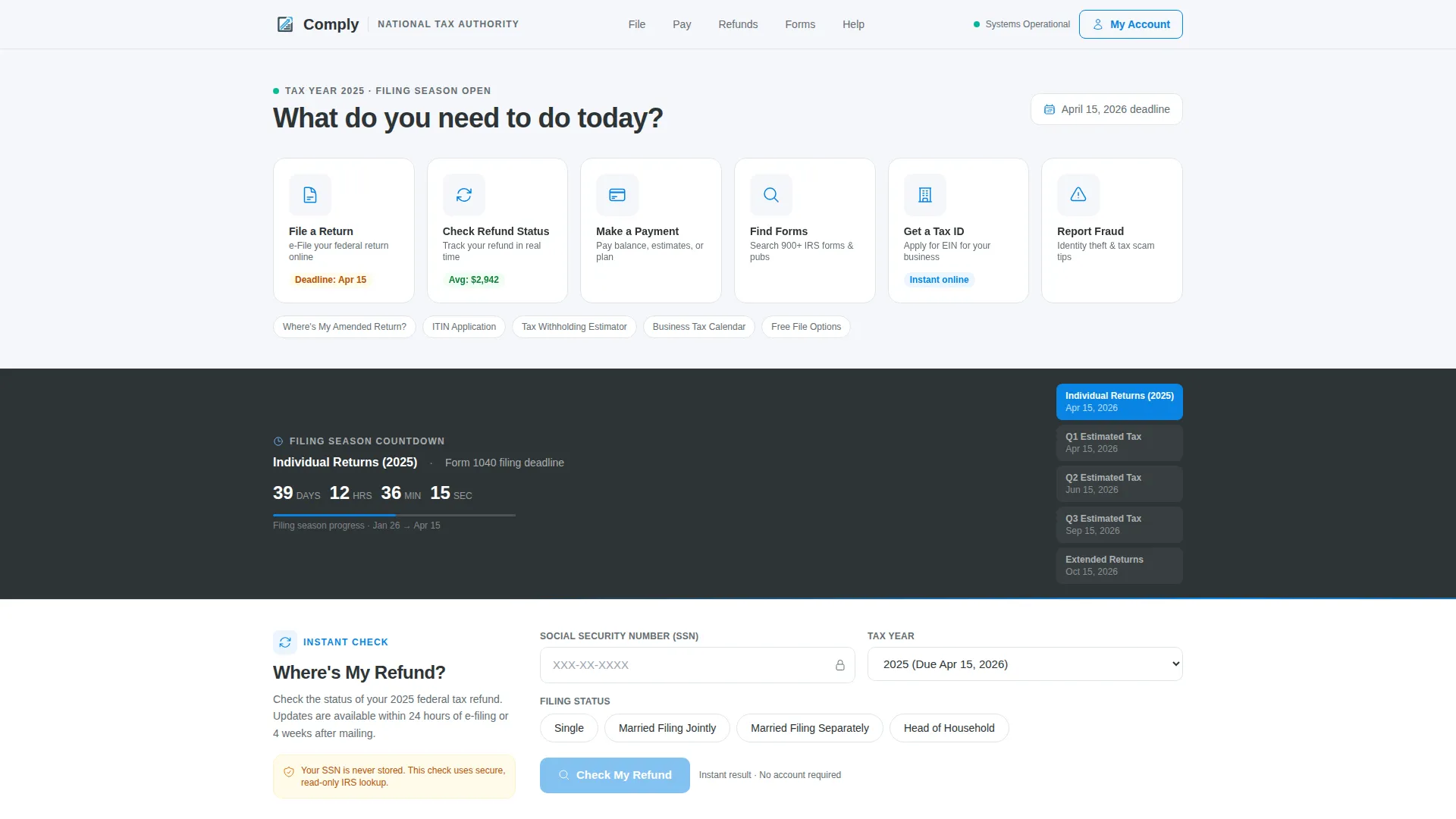 Revenue & Tax Authority Professional Website Template