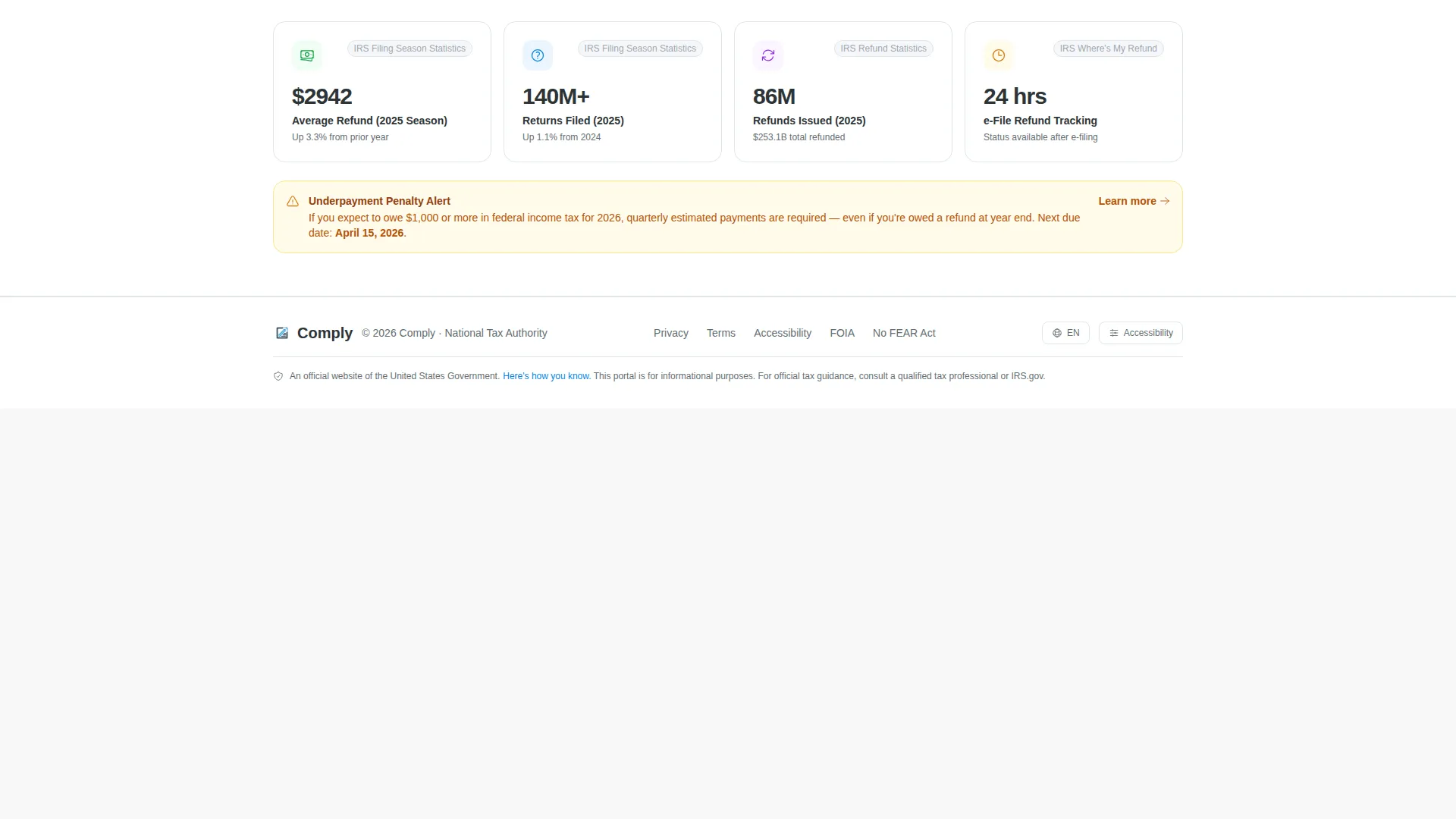 Revenue & Tax Authority Professional Website Template