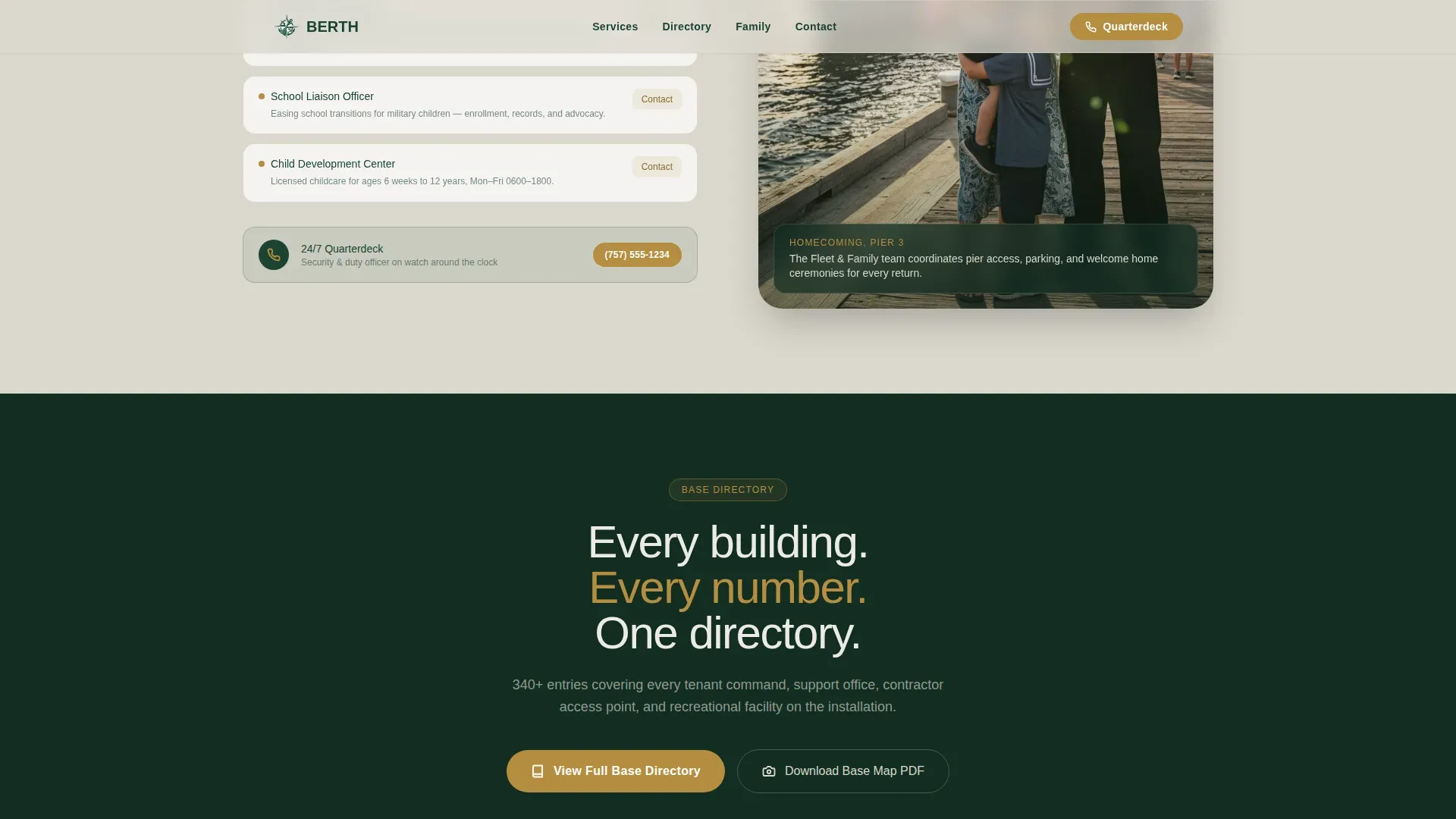 Military & Defense Directory Website Template