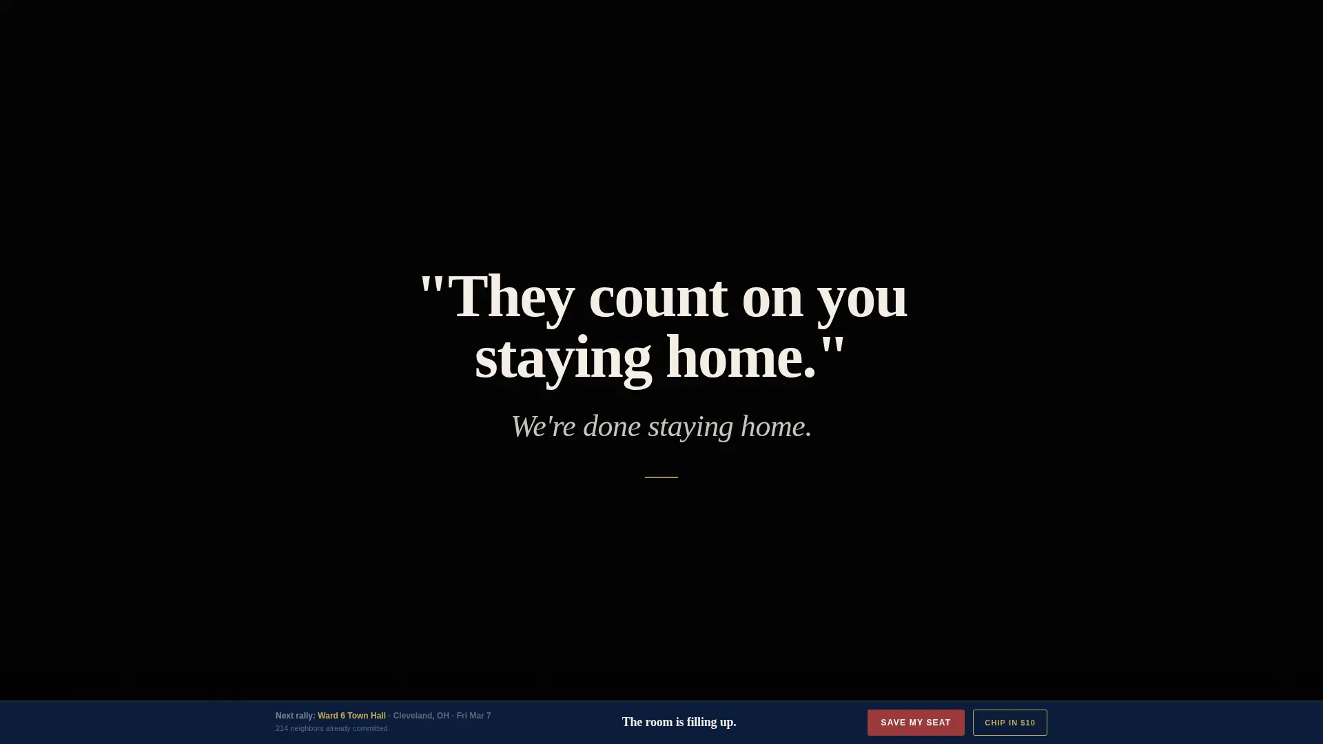 Political Action Community Landing Page Template