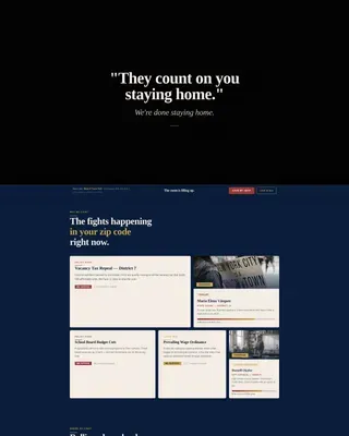Political Action Community Landing Page Template