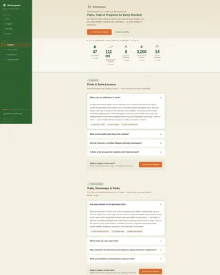 Parks & Recreation Landing Page Template