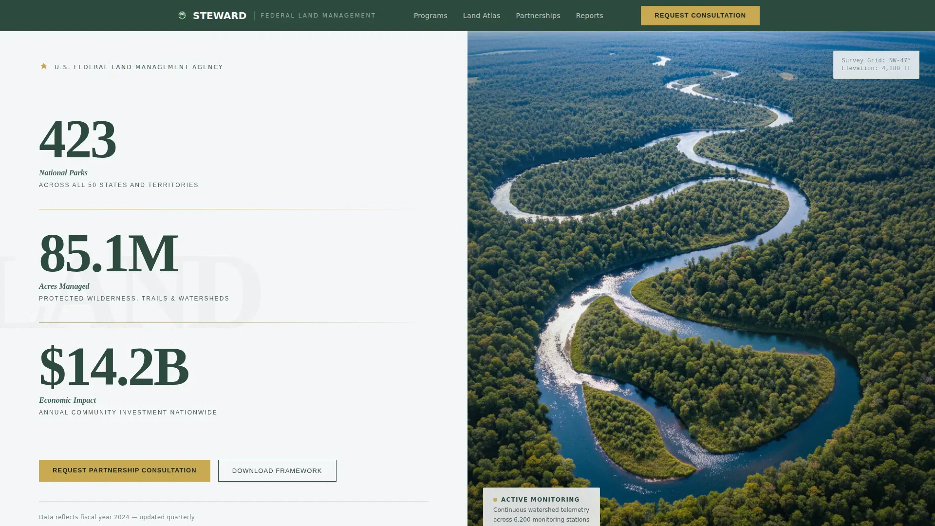 Federal Public Lands Authority Landing Page Template