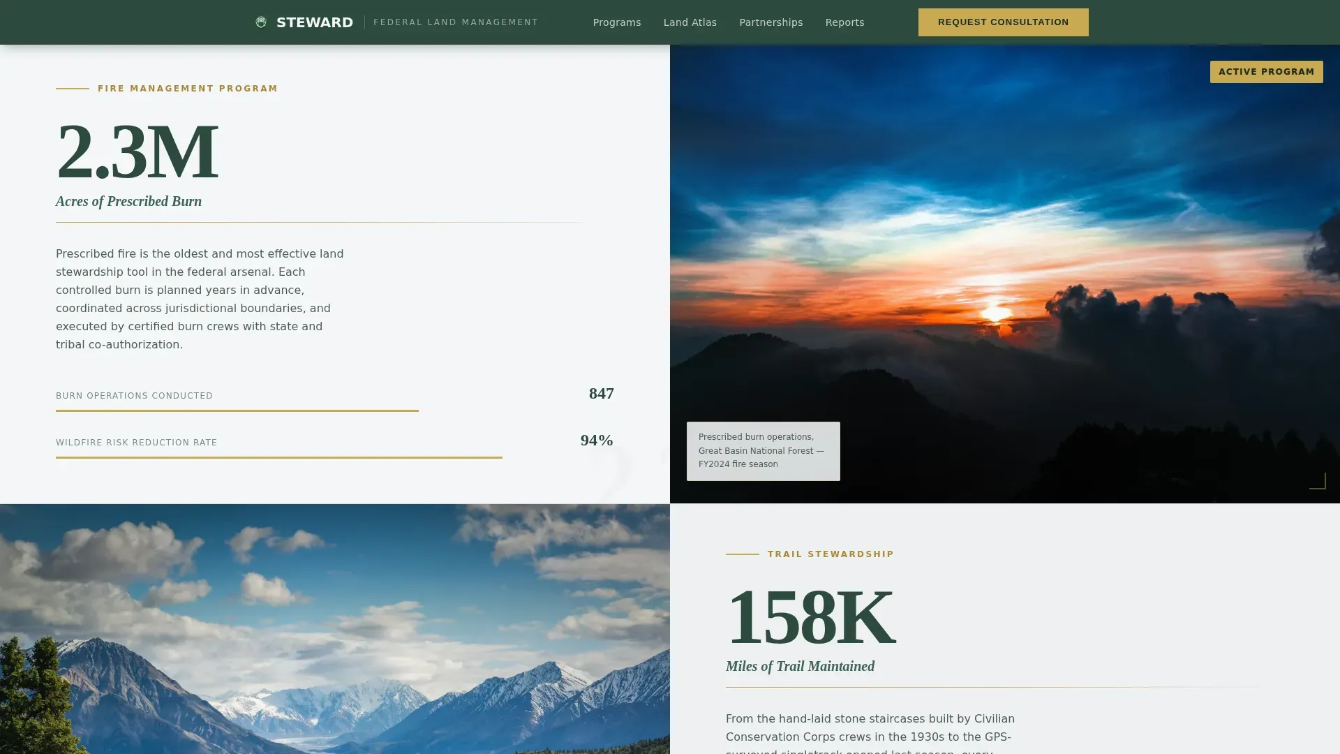 Federal Public Lands Authority Landing Page Template