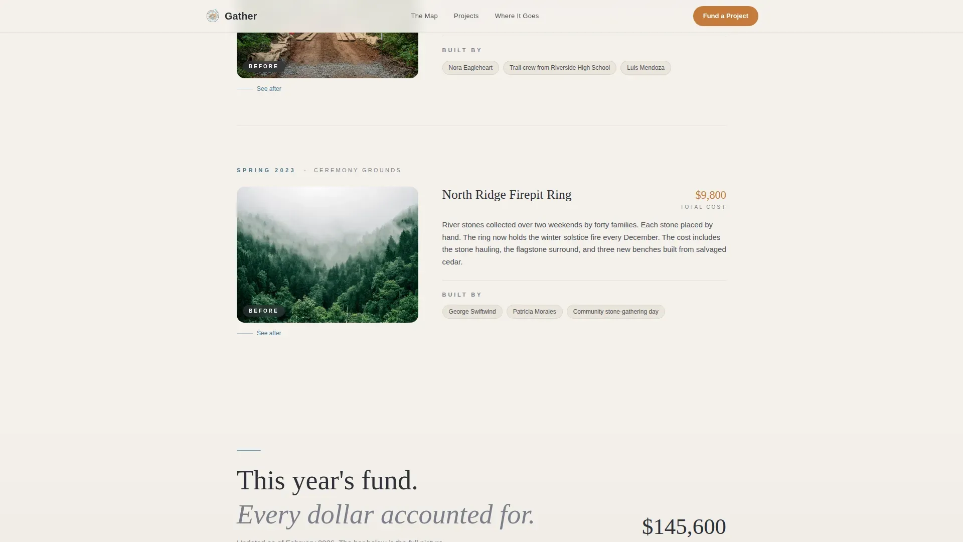 Ancestral Lands Tribal Parks Fundraising Landing Page Template