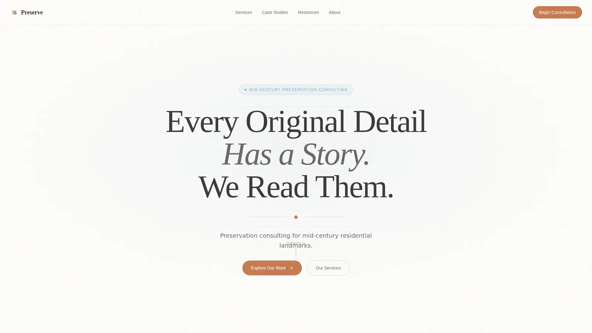 Mid-Century Modern Architecture Booking Website Template