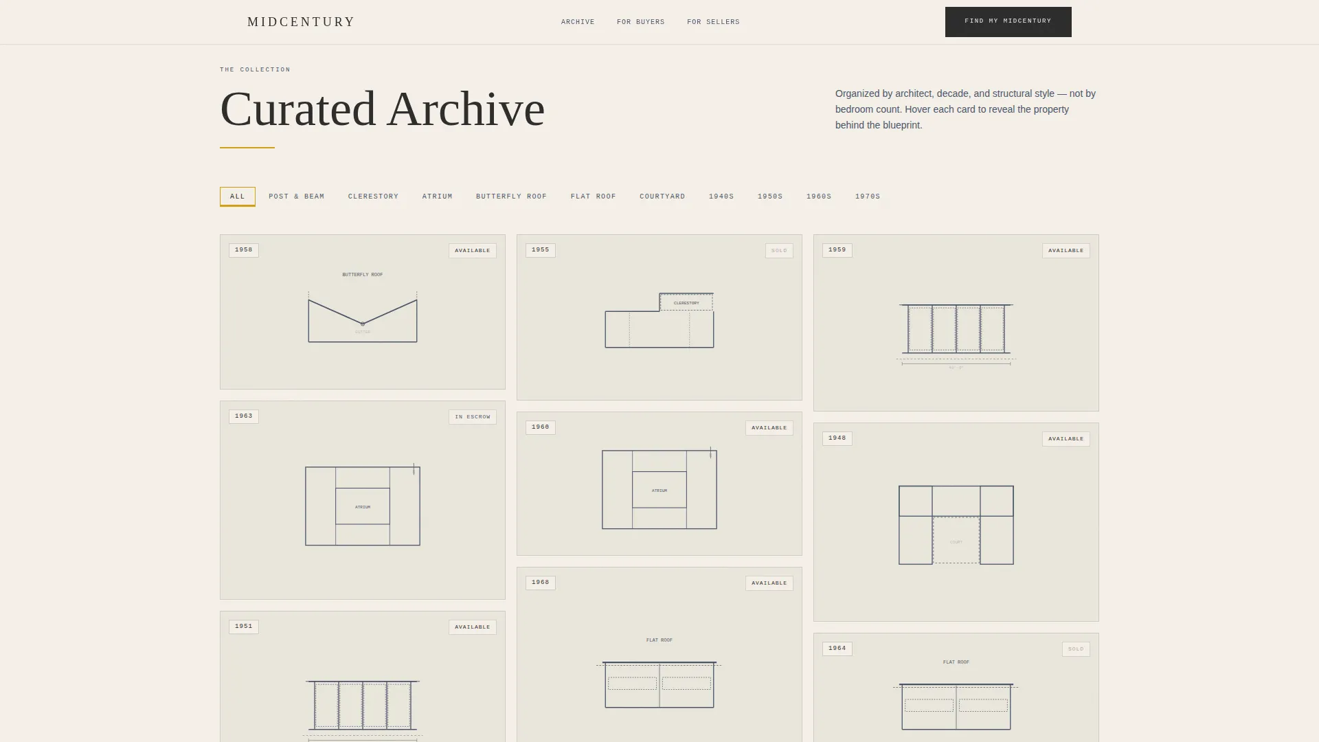 Mid-Century Modern Architecture Blog Website Template