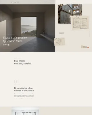 Minimalist Architecture Booking Website Template