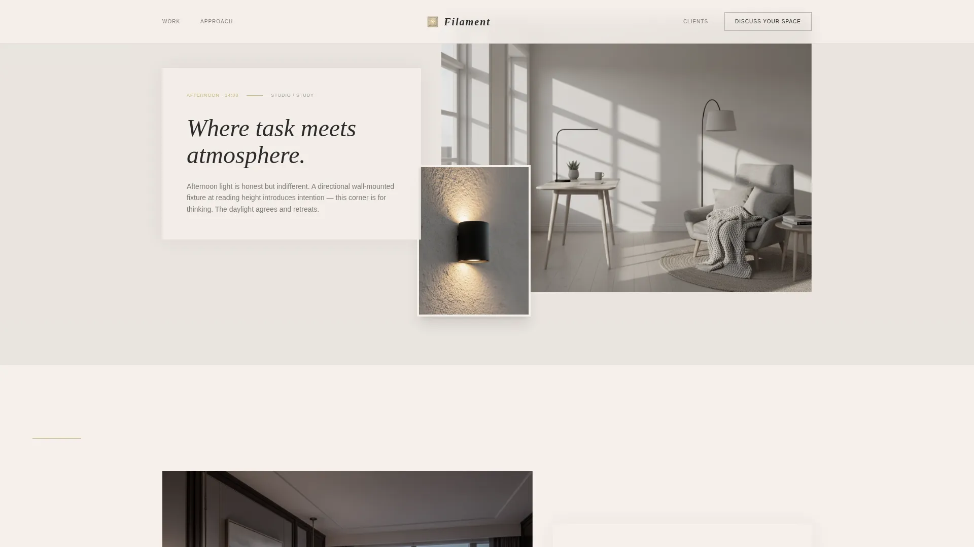 Atmospheric Lighting Designer Landing Page Template