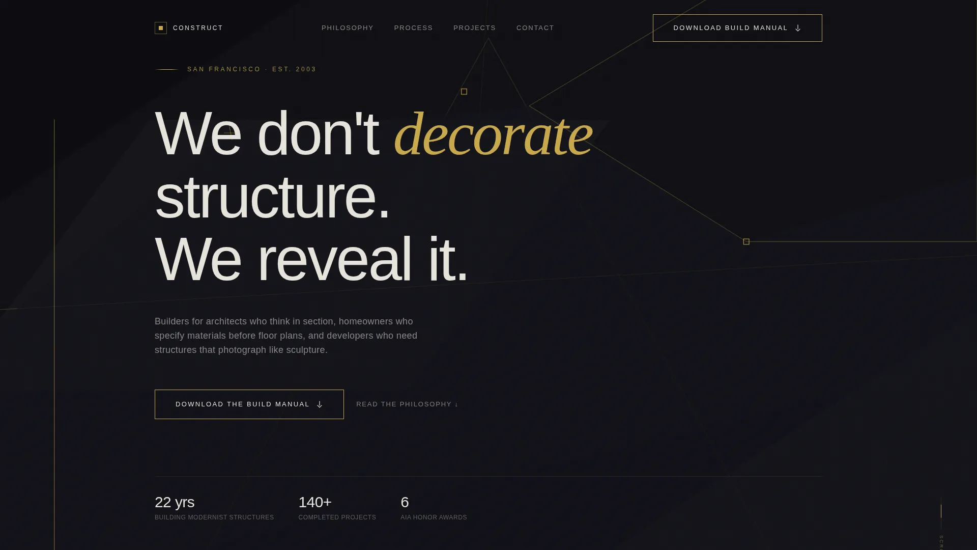 Modernist Architecture Specialist Professional Website Template