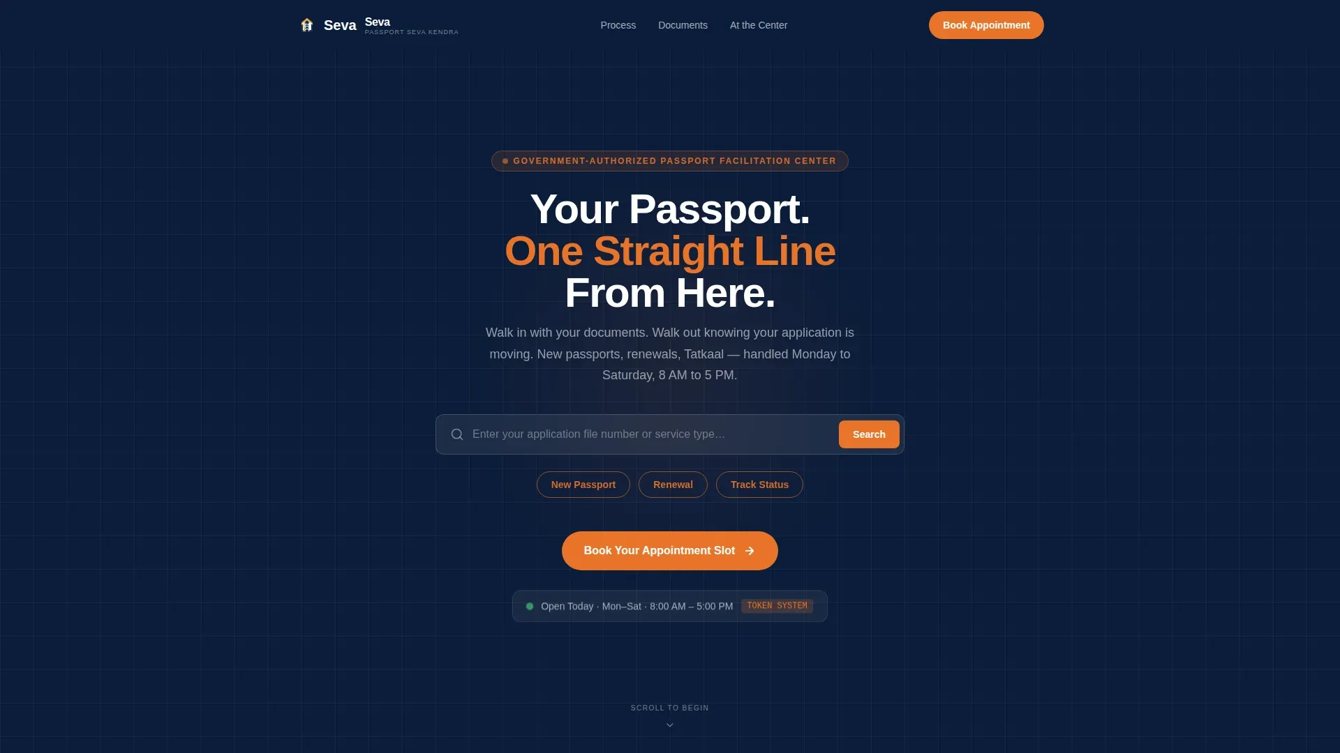 Passport Seva Kendra Landing Page Template