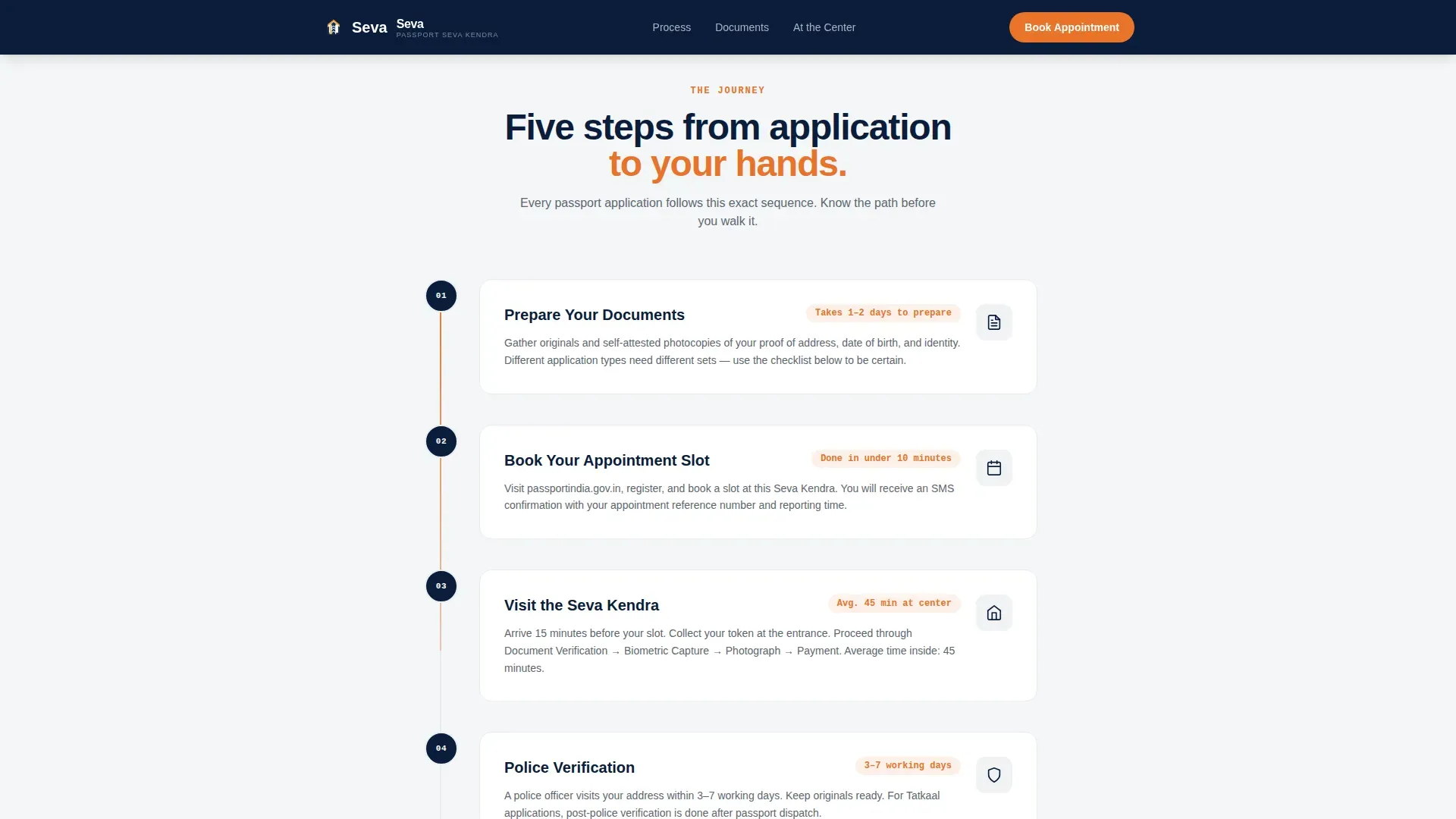 Passport Seva Kendra Landing Page Template