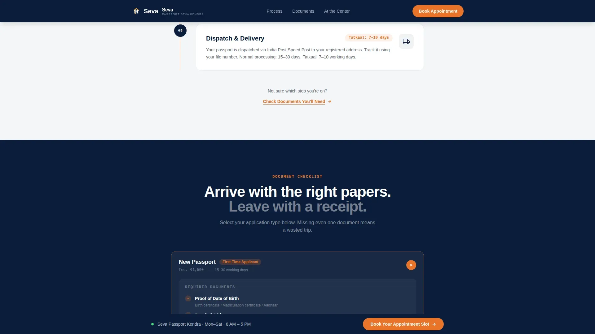 Passport Seva Kendra Landing Page Template