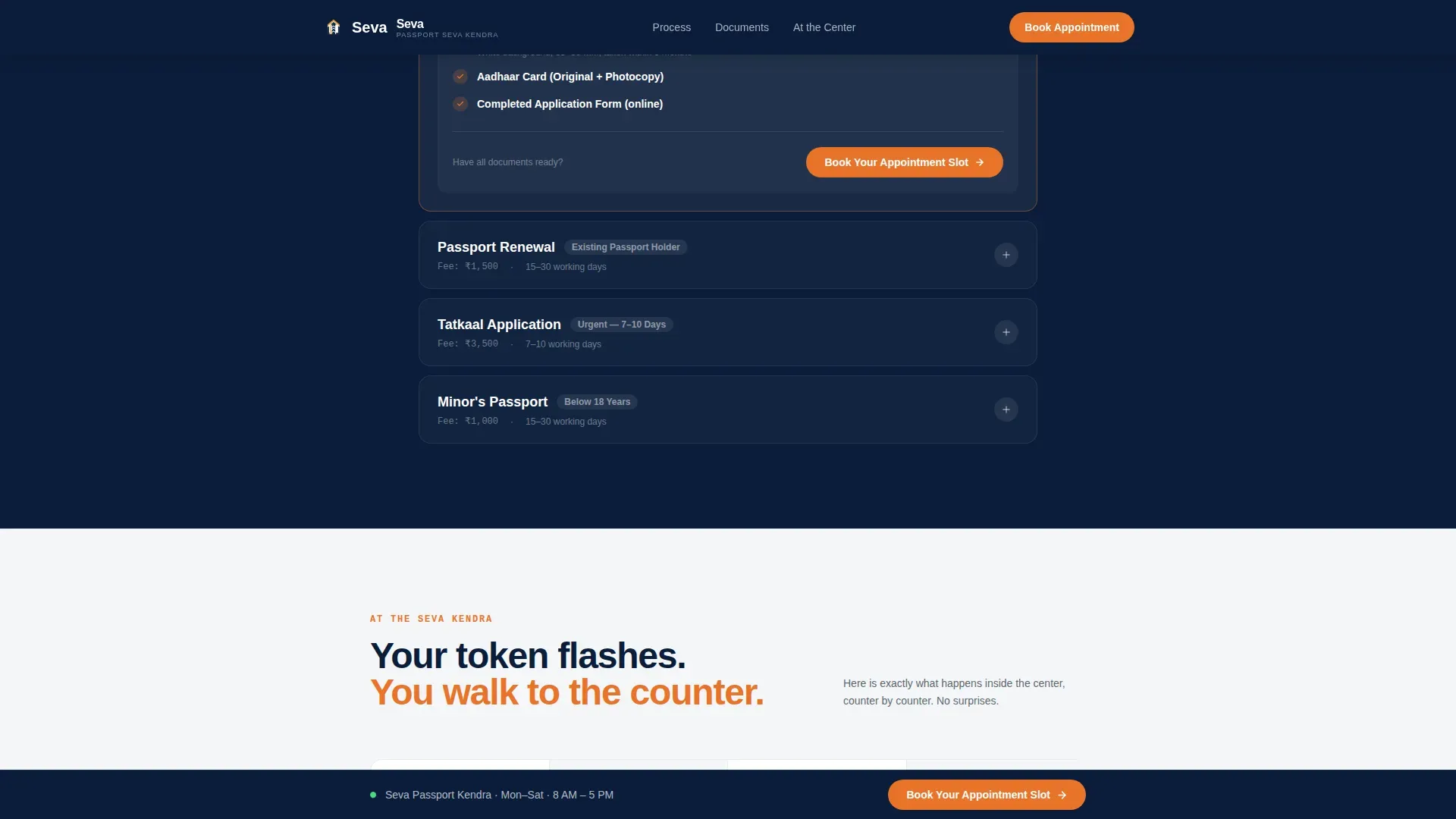 Passport Seva Kendra Landing Page Template