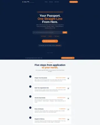 Passport Seva Kendra Landing Page Template