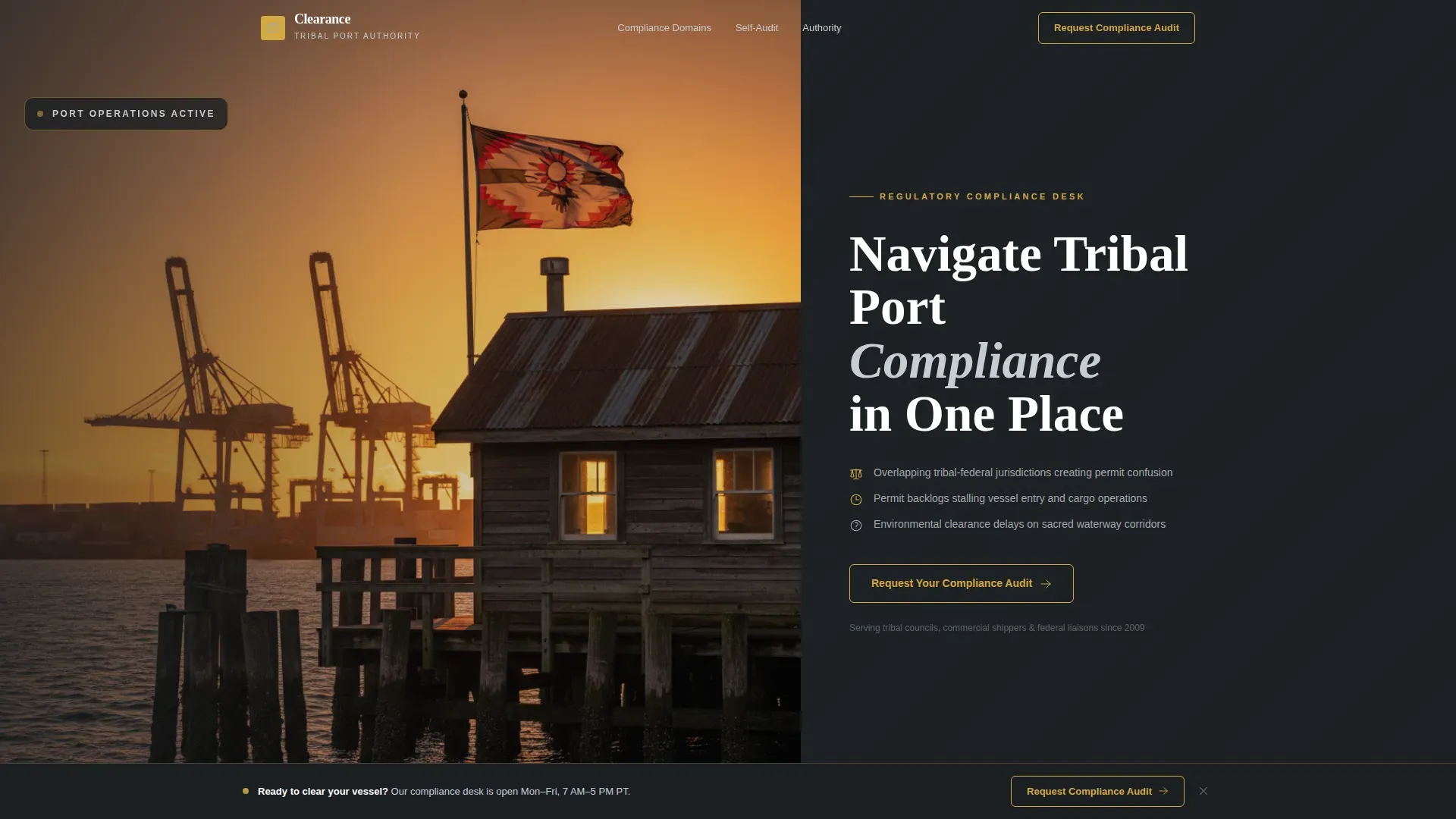 Tribal Compliance Landing Page Template