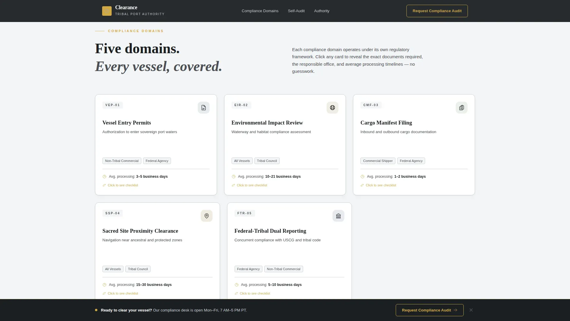 Tribal Compliance Landing Page Template