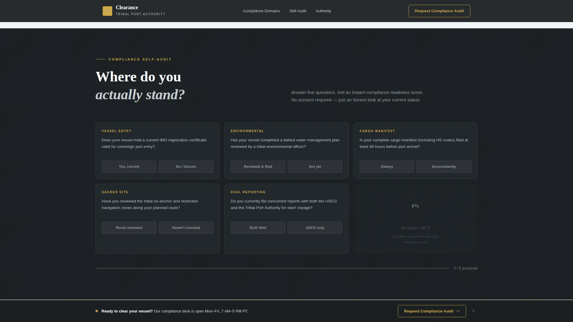 Tribal Compliance Landing Page Template