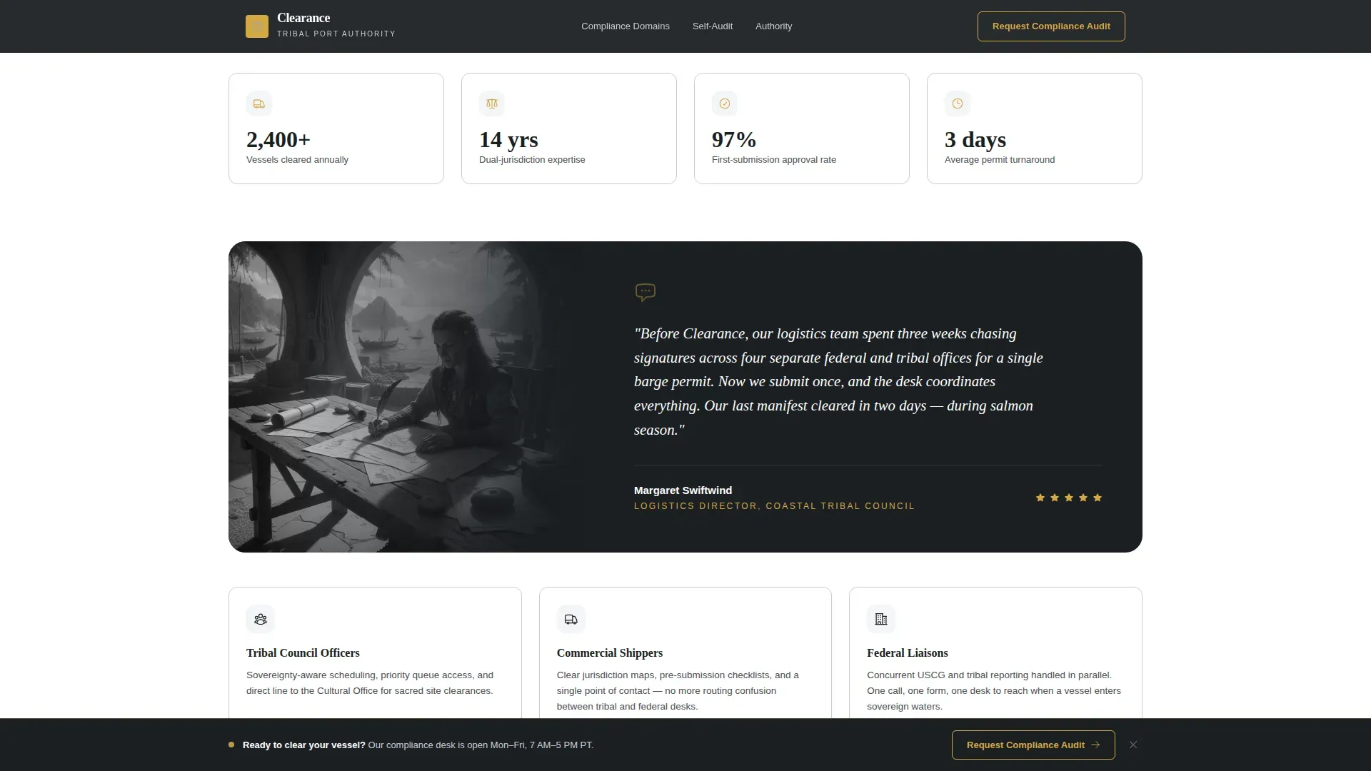 Tribal Compliance Landing Page Template