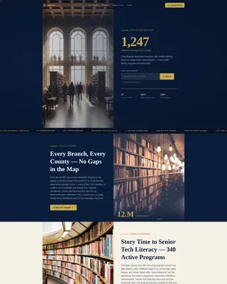 Public Library State Directory Landing Page Template