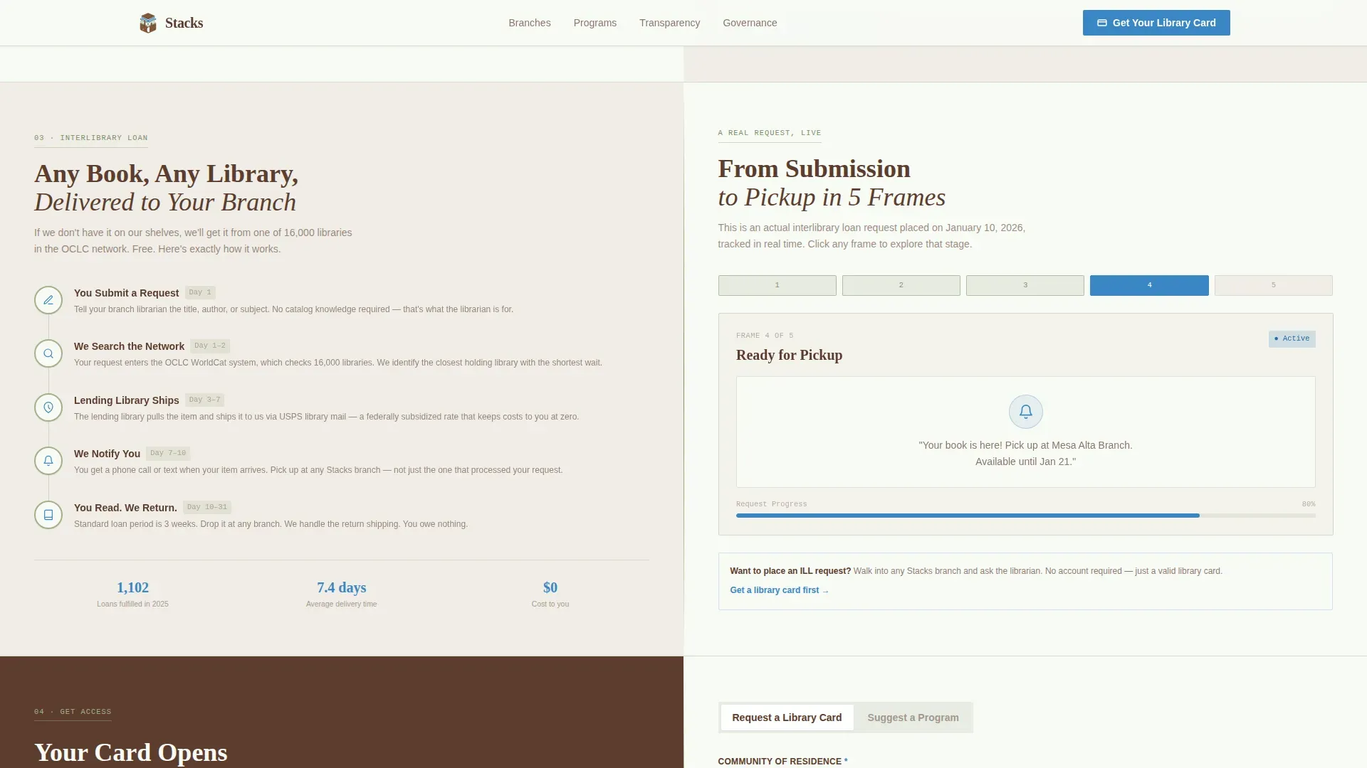 Tribal Authority Public Library Landing Page Template