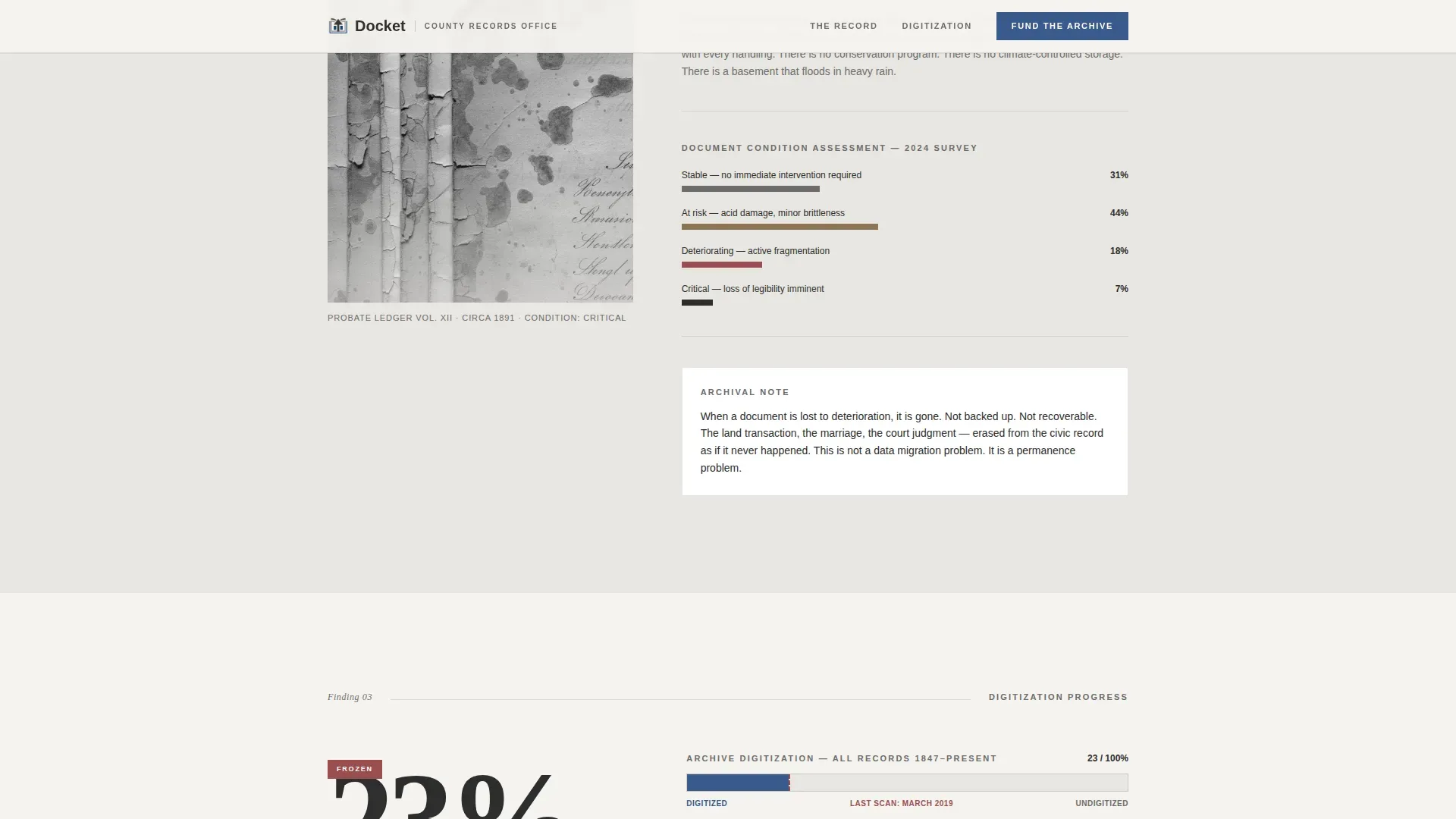 Public Records Fundraising Landing Page Template