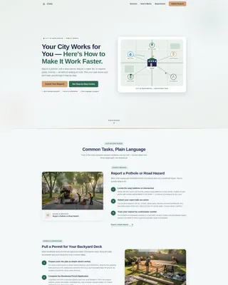 Step-by-Step Municipal Services Landing Page Template
