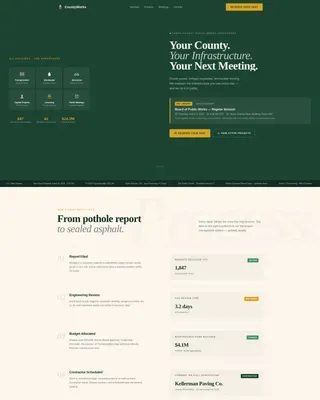 Public Works Government Professional Website Template