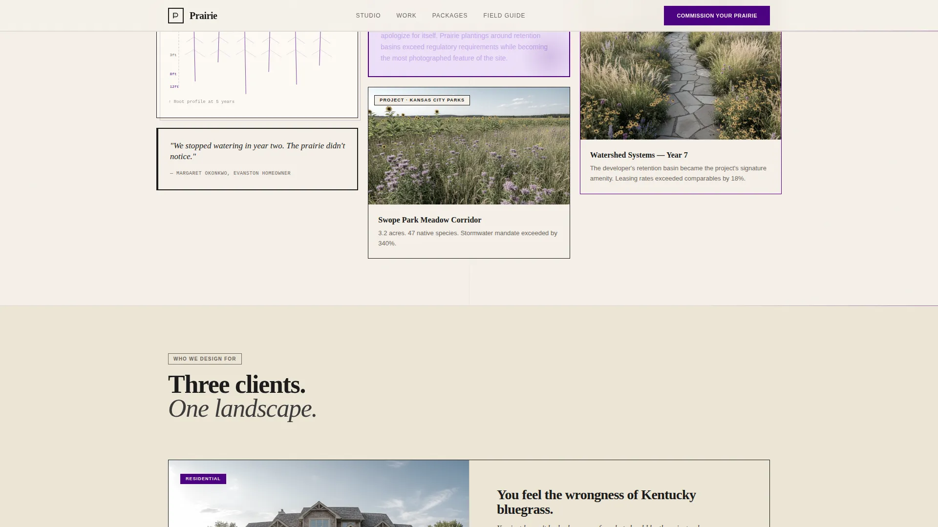 Prairie Style Architecture Pricing Website Template