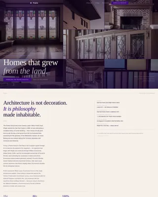 Prairie Style Architecture Blog Website Template
