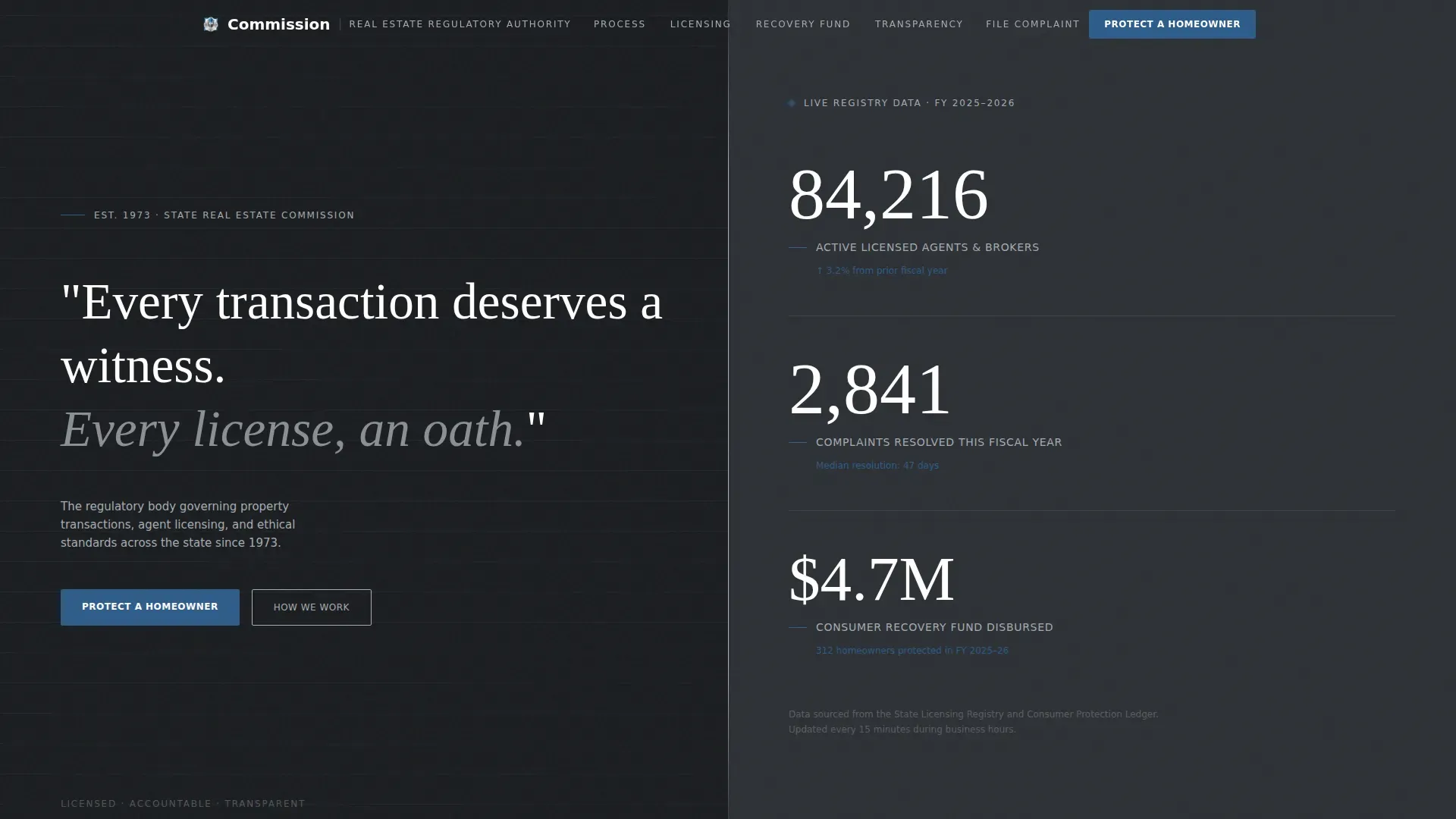 Regulatory & Licensing Professional Website Template