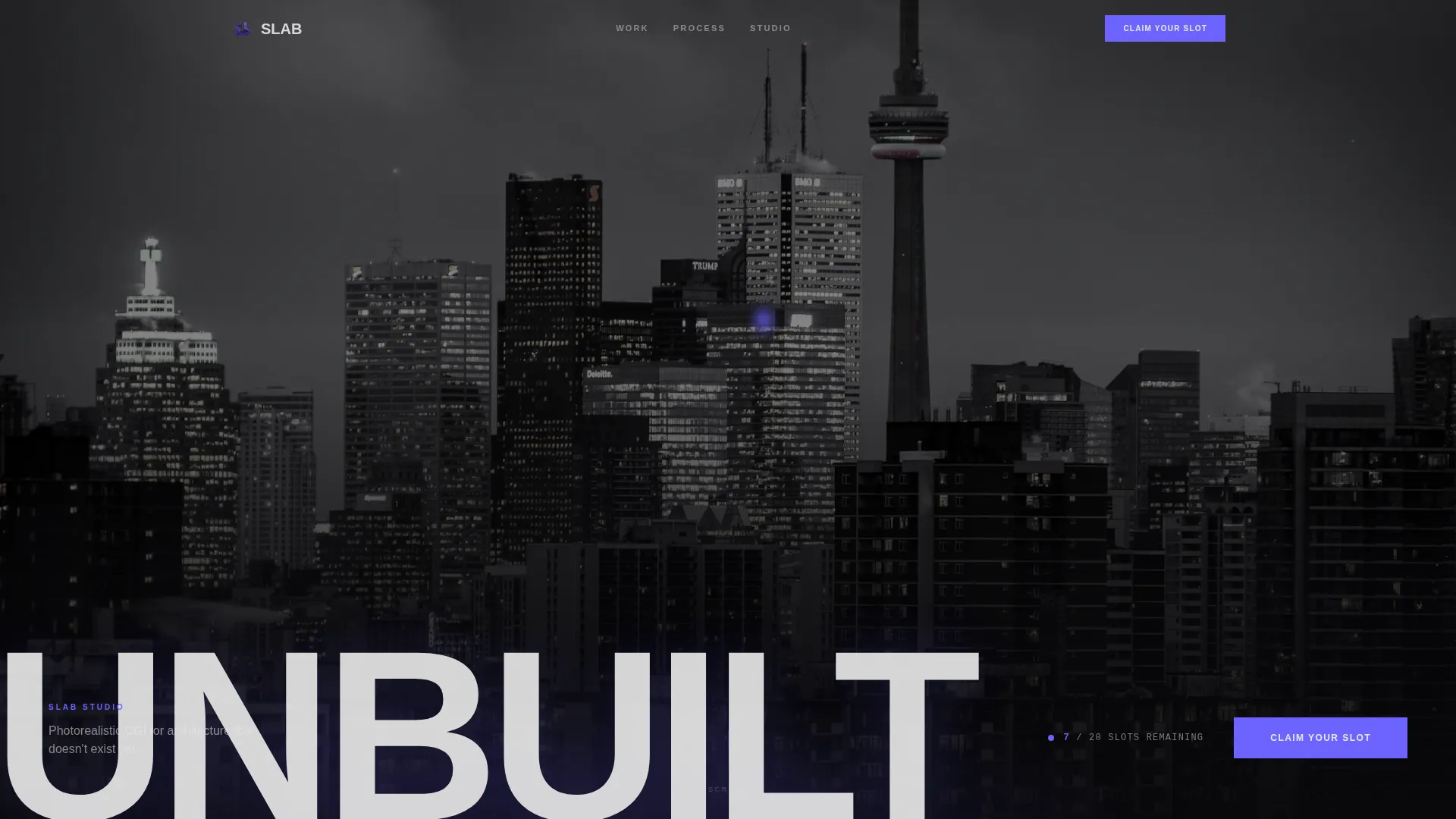 3D Visualization & Rendering Booking Website Template