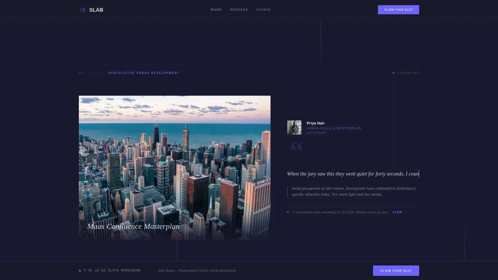 3D Visualization & Rendering Booking Website Template
