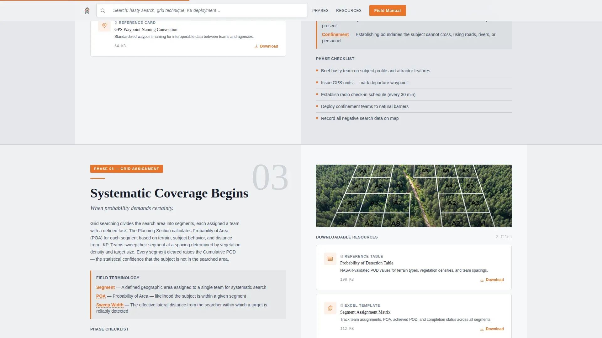 Field-Ready Search and Rescue Landing Page Template
