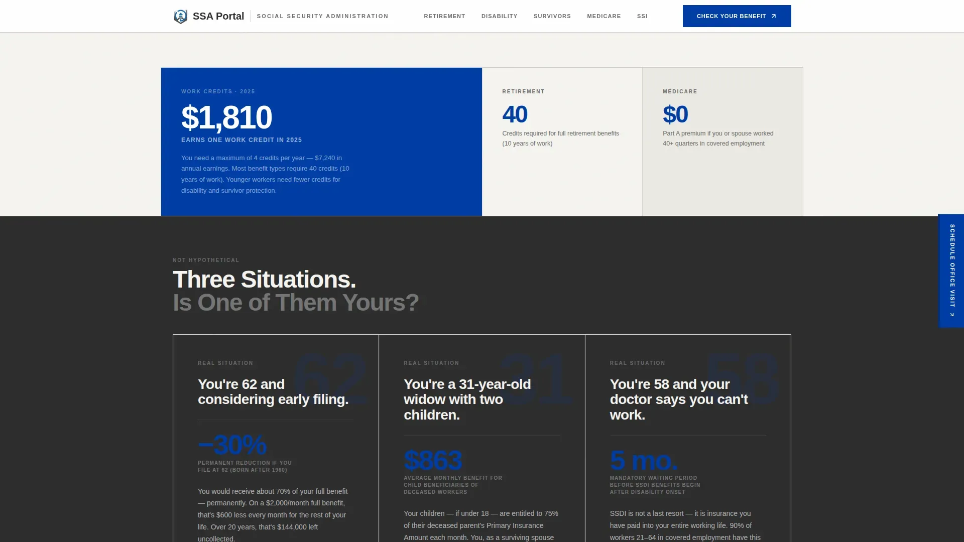 Stats-First Civic Service Landing Page Template