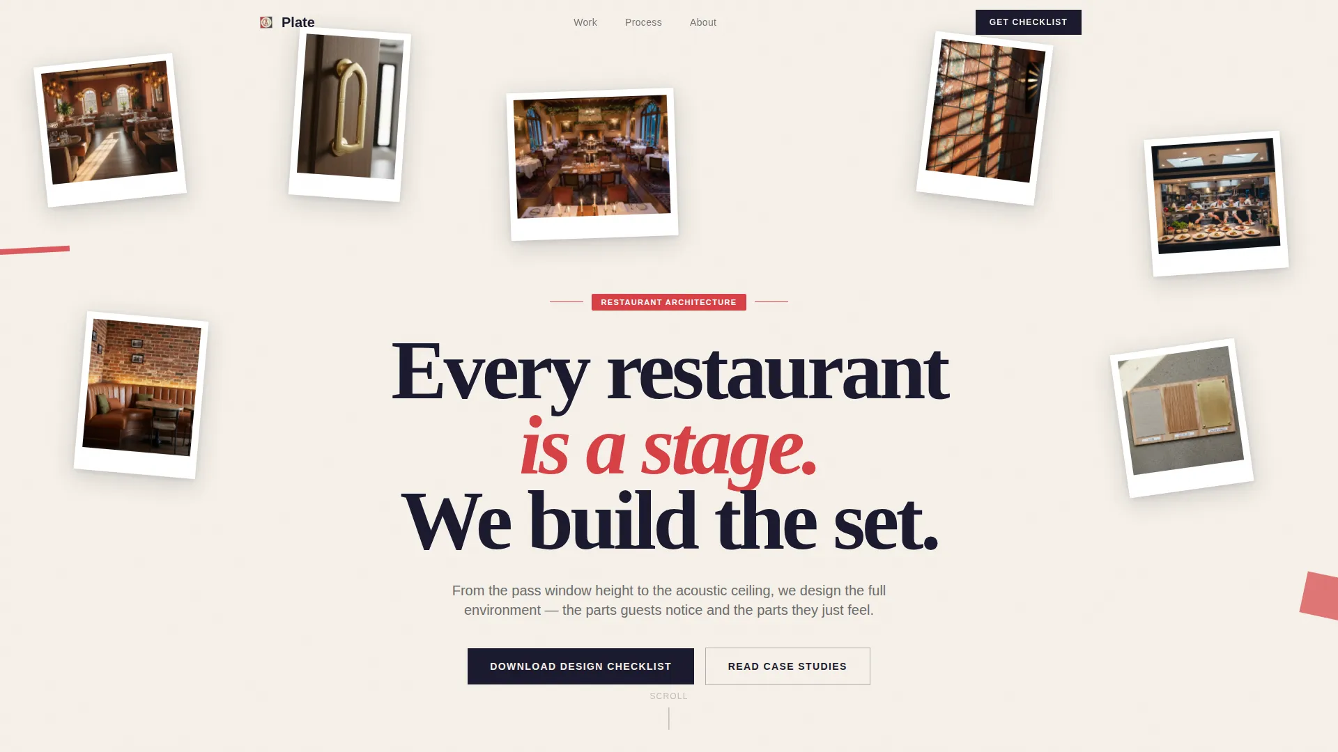 Bold Restaurant Architect Landing Page Template