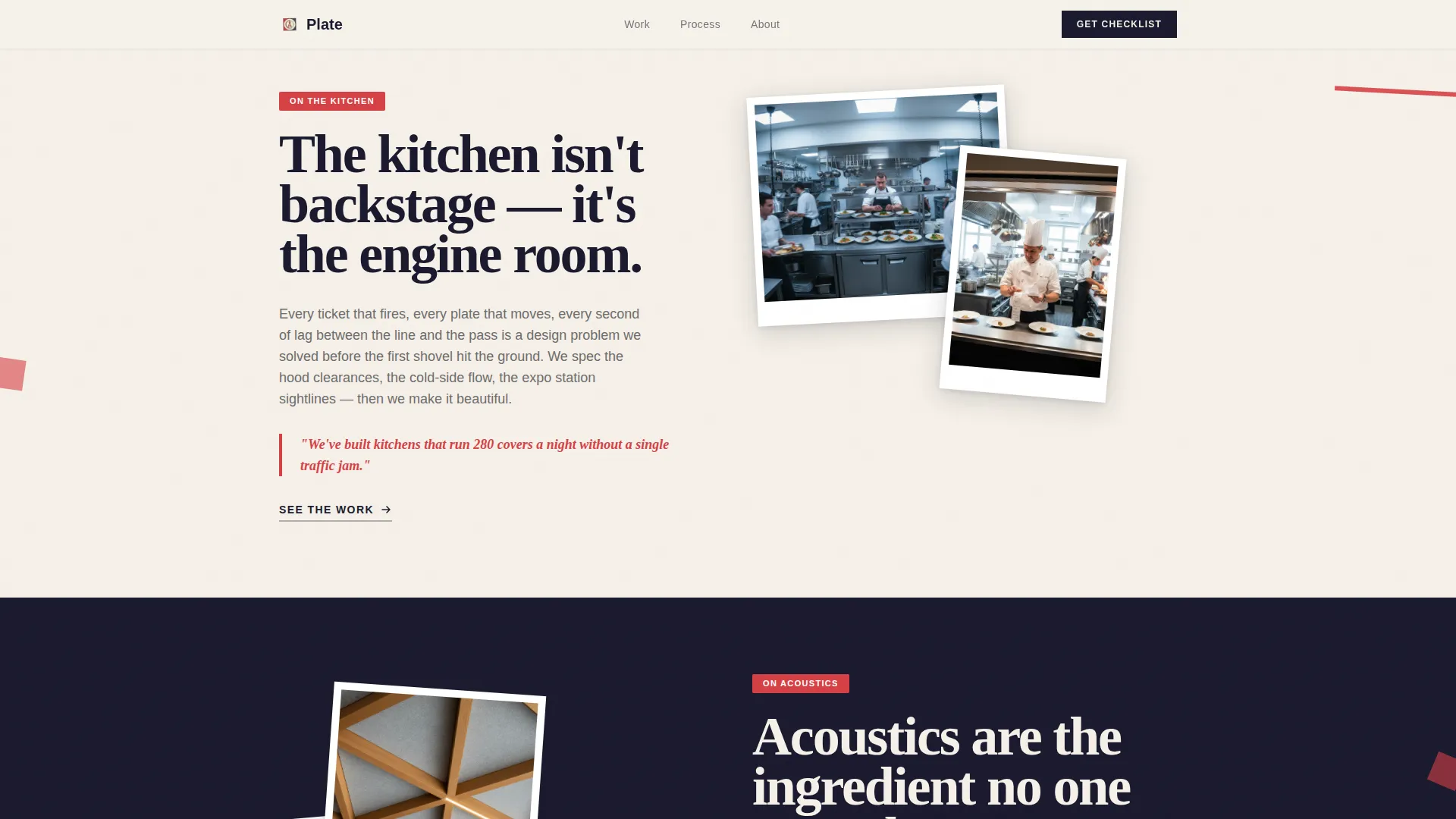 Bold Restaurant Architect Landing Page Template
