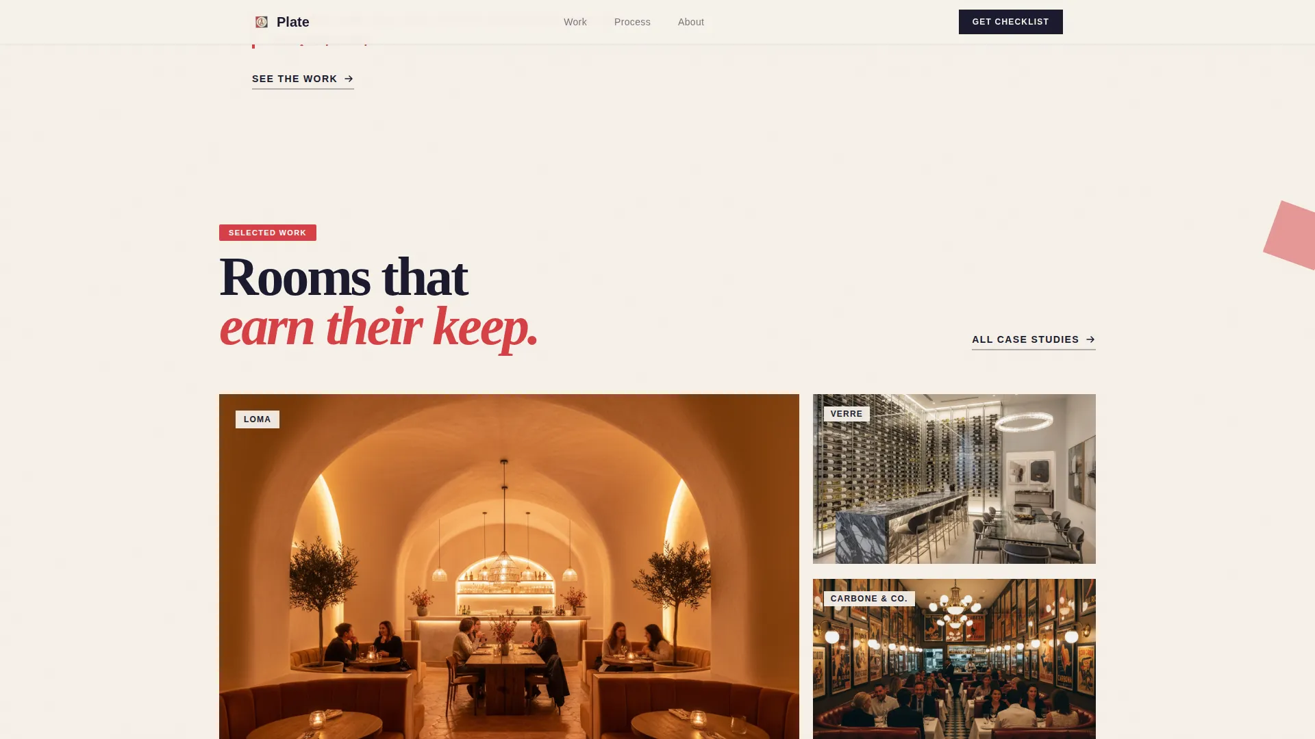 Bold Restaurant Architect Landing Page Template