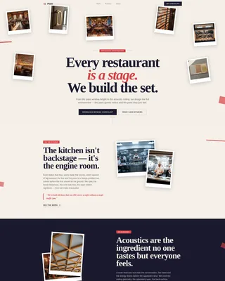 Bold Restaurant Architect Landing Page Template