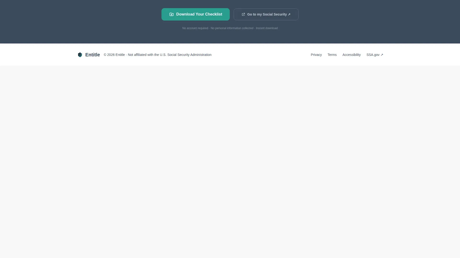 Social Security Benefits Navigation Landing Page