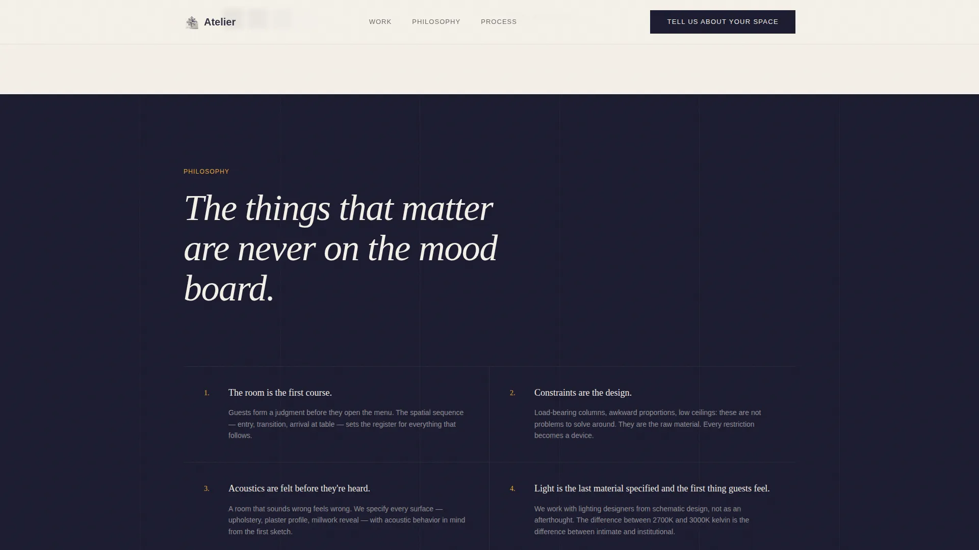 Hospitality & Restaurant Design Directory Website Template