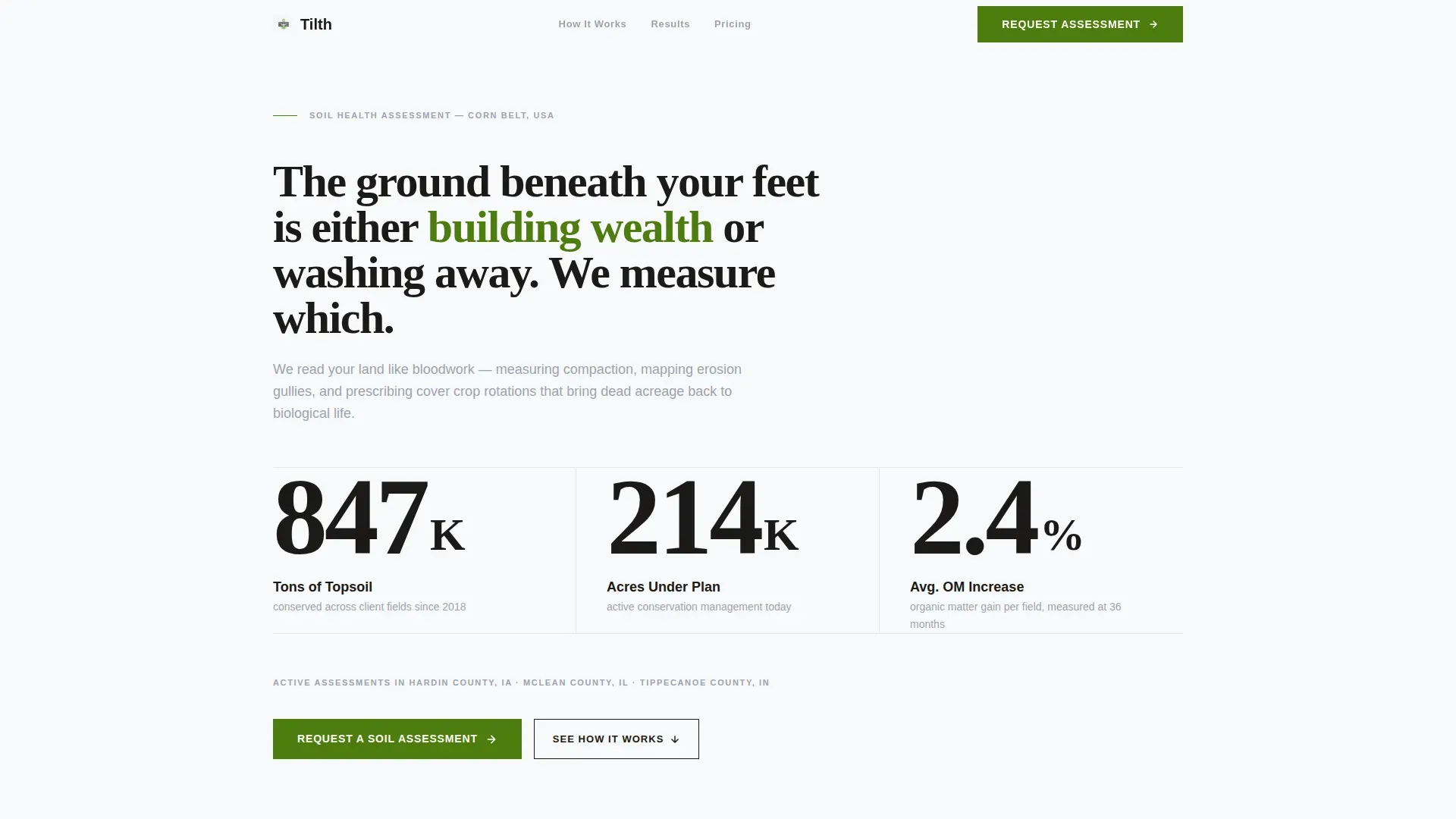 Soil Conservation Service Landing Page Template