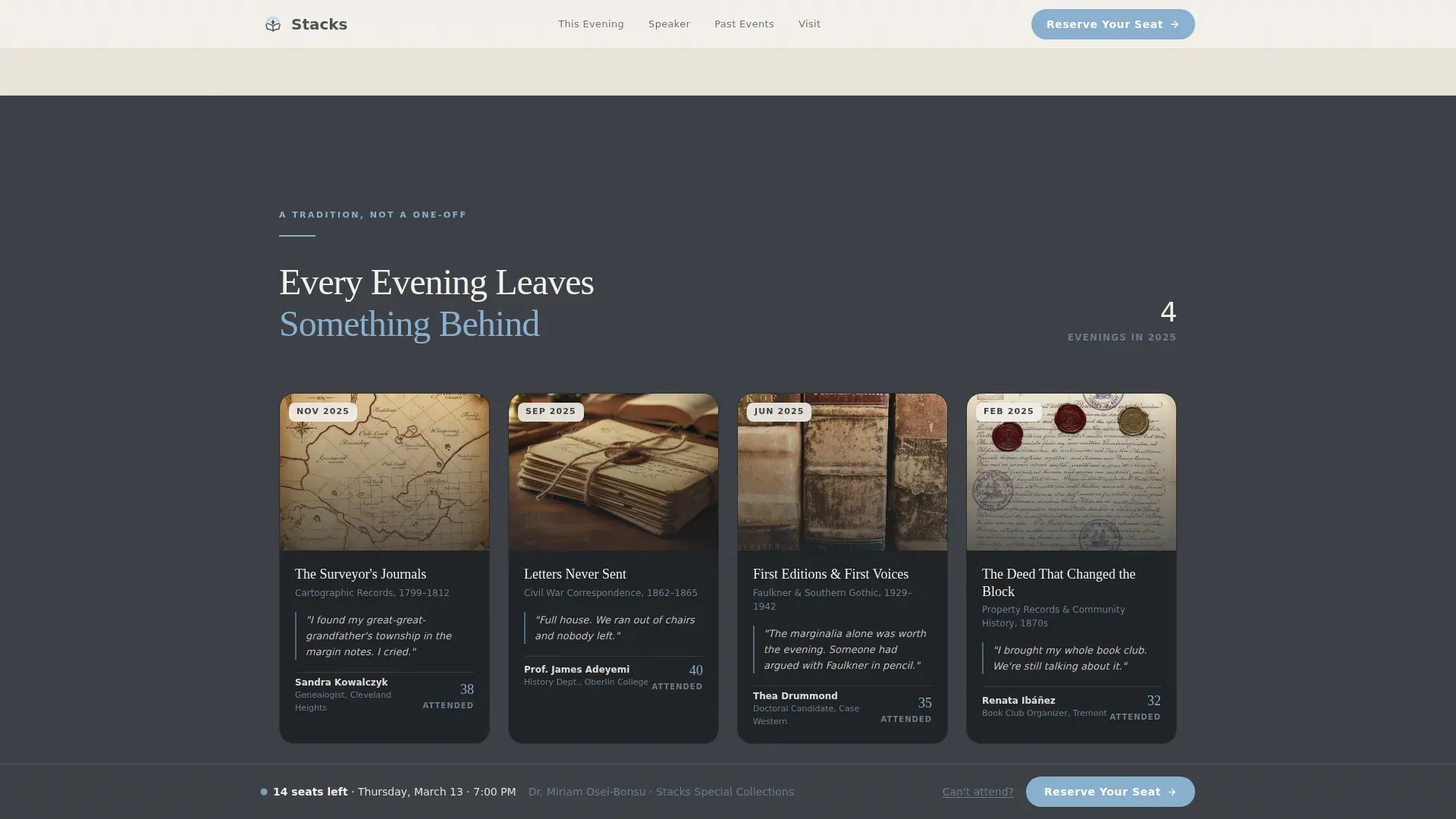 Special Collections Library Landing Page Template