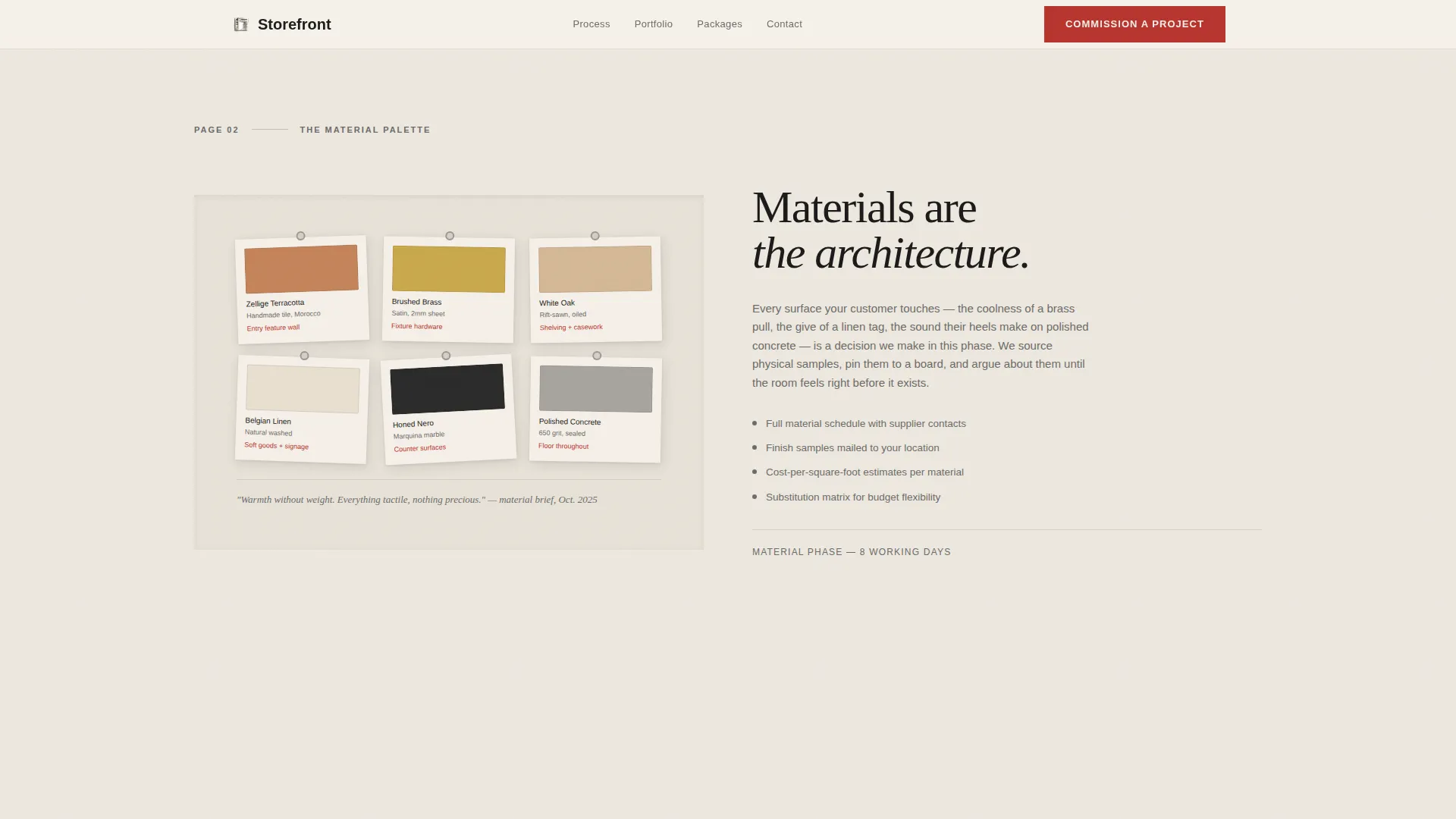 Interior Design Studio Pricing Website Template