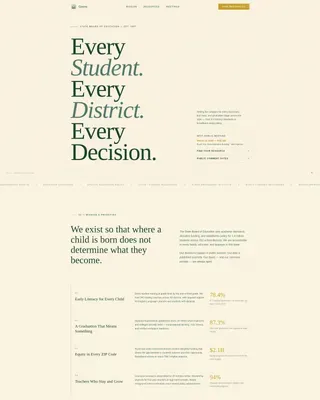 State Education Authority Landing Page Template