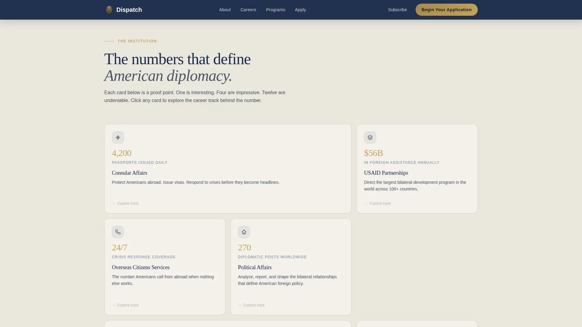 State Department Landing Page Template